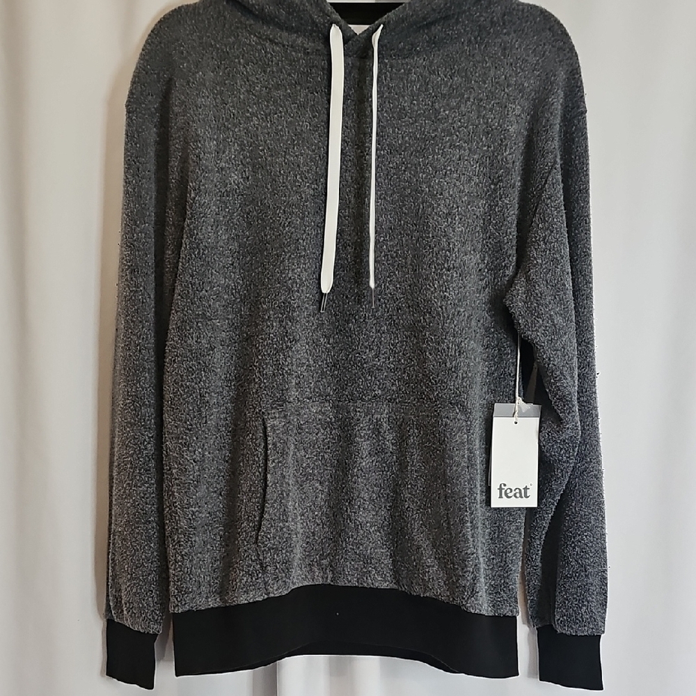 Feat Blanket Blend Gray and Black Hoodie